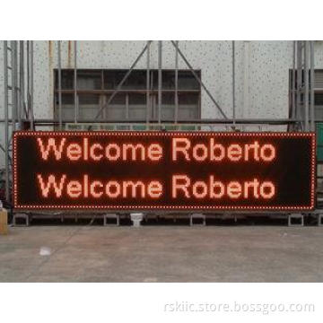 Semi-Outdoor P10 LED Scrolling Message Sign Display , Green